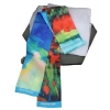 Oil painting style double-sided small silk scarf, Van Gogh sunflower, versatile women's decoration, texture twill hair band, narrow and long ribbon Item Picture
